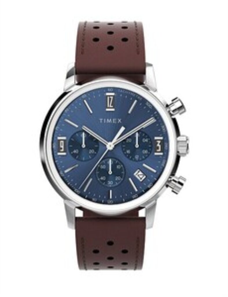 timex-marlin-chrono-blue-dial-silver-brown-leather-watch-strap-$223.20-delivered-($0-c&c)-@-david-jones