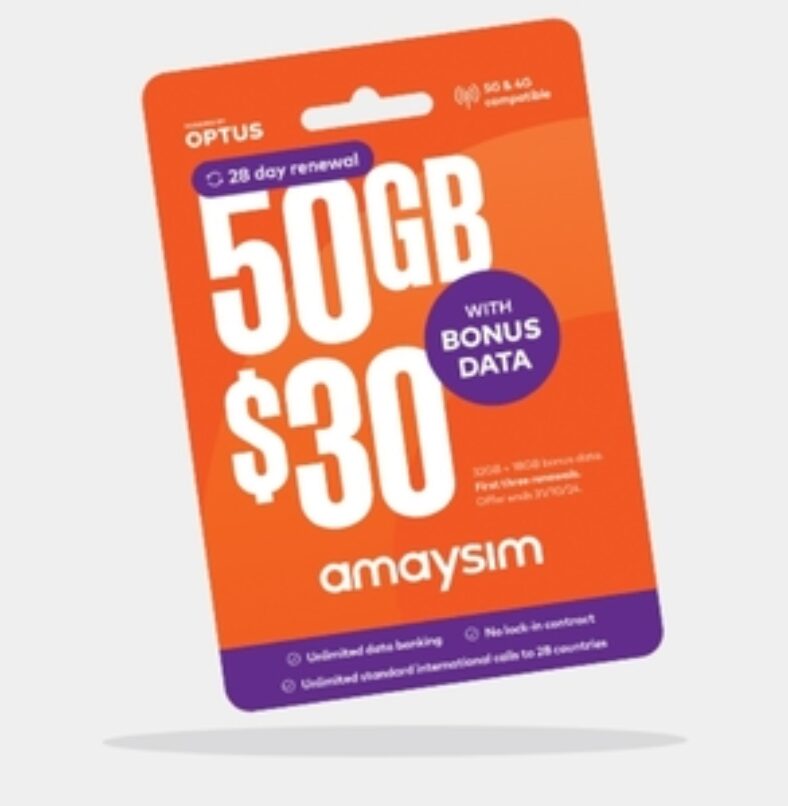 amaysim-28-day-prepaid-sim-starter-pack-50gb-$10-(was-$30)-@-7-eleven-via-app