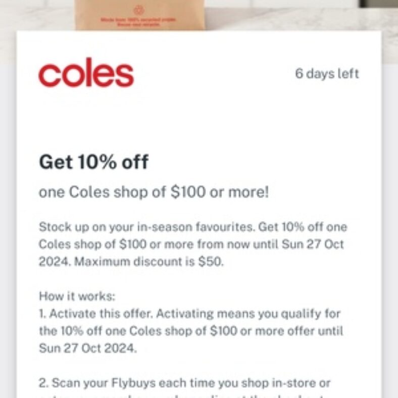 10%-off-one-coles-shop-of-$100-or-more