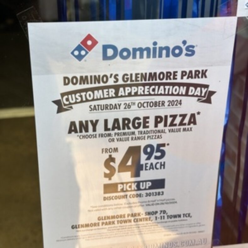 [nsw]-large-pizzas-from-$4.95-pickup-@-domino’s,-glenmore-park-(sydney)