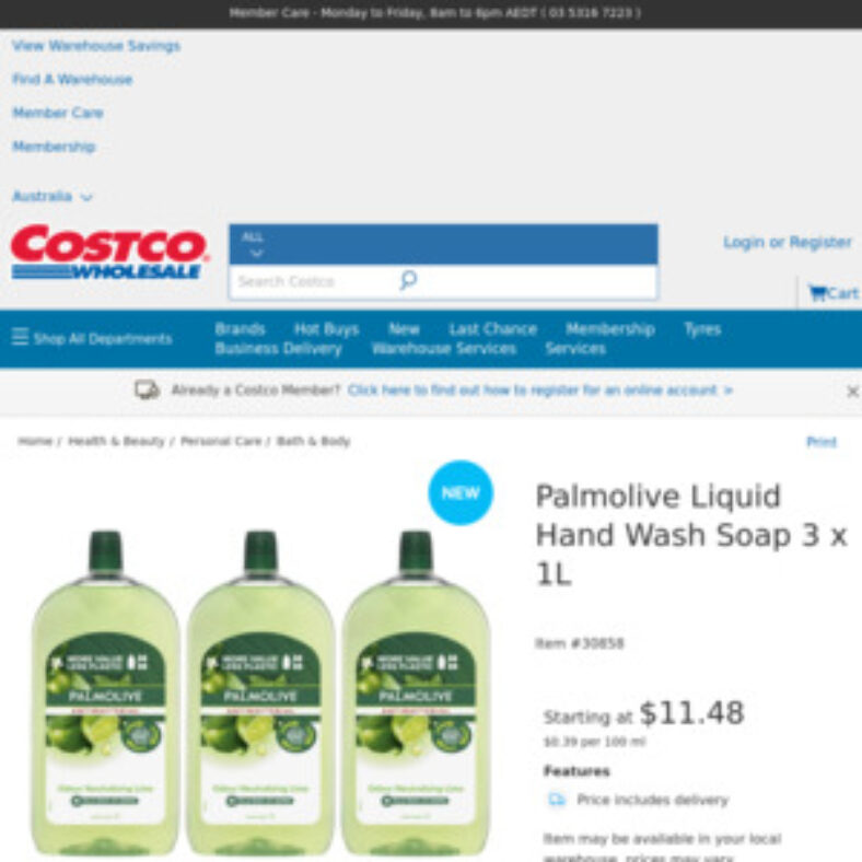 palmolive-antibacterial-liquid-hand-wash-3x1l-$11.48-delivered-@-costco-(membership-required)