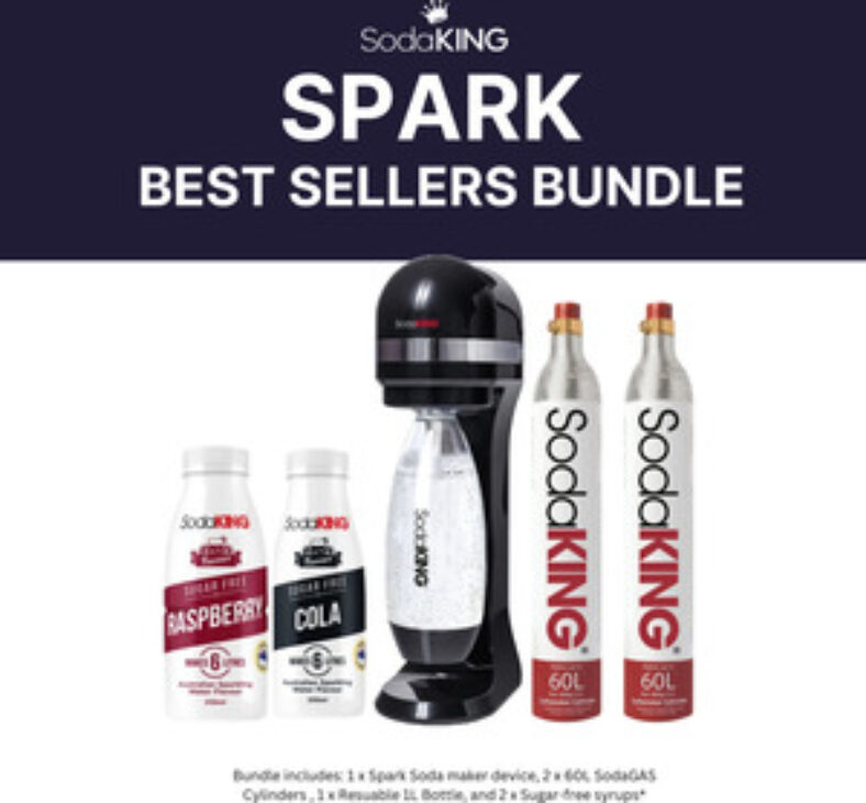 sodaking-spark-bundle-$99+free-shipping-(2-cylinders-and-syrups-included)