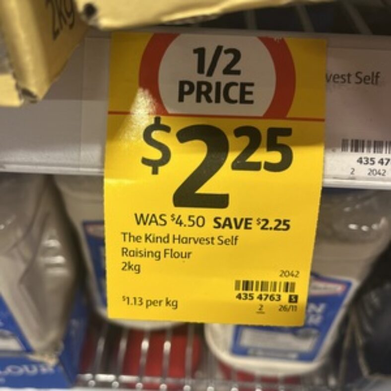 vic-coles-southland-kind-harvest-co-self-raising-flour-2kg-$2.25