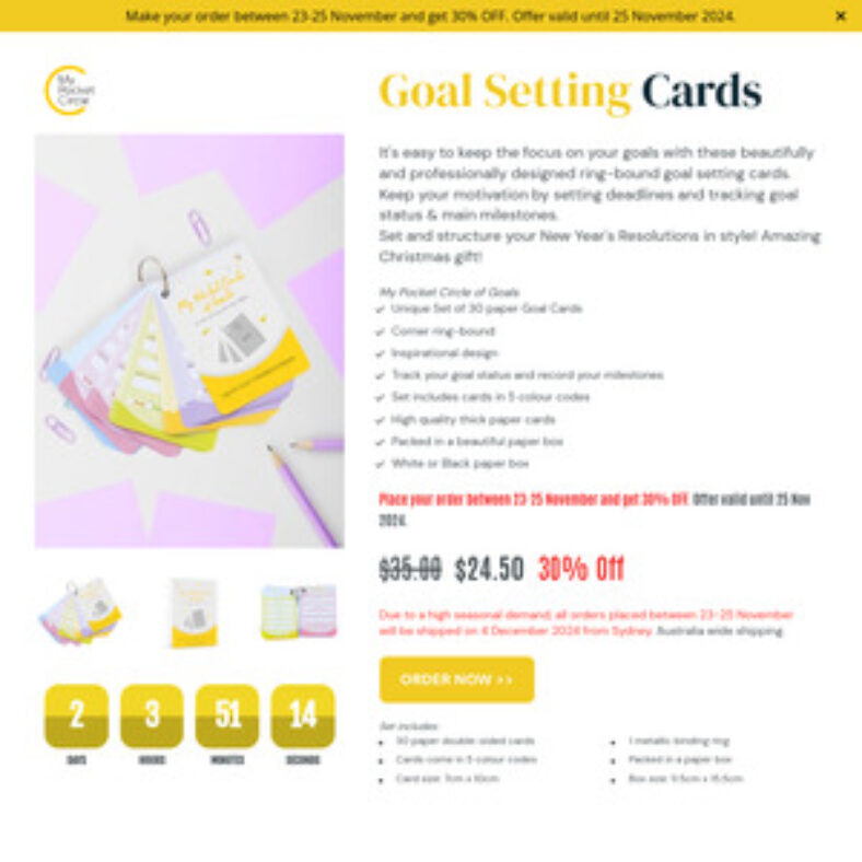 set-of-30-goal-setting-paper-cards-$24.50-(30%-off)-+-delivery-@-mypocketcircle