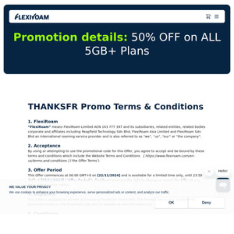 flexiroam-travel-esim:-50%-off-on-all-5gb+-plans-@-flexiroam