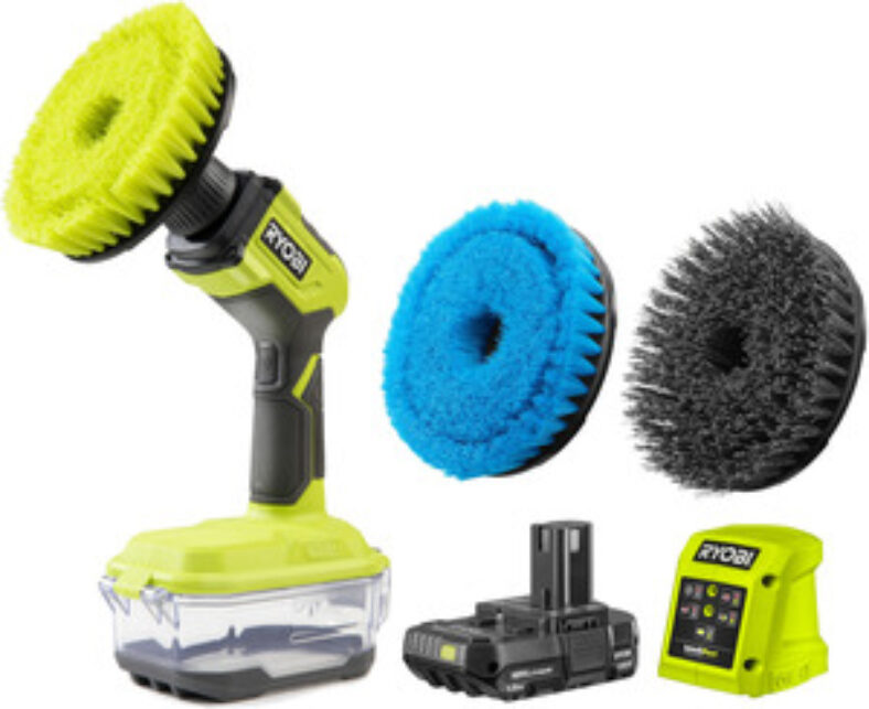 ryobi-18v-one+-compact-scrubber-kit-with-brushes-$129-+-delivery-($0-c&c/in-store)-@-bunnings-warehouse