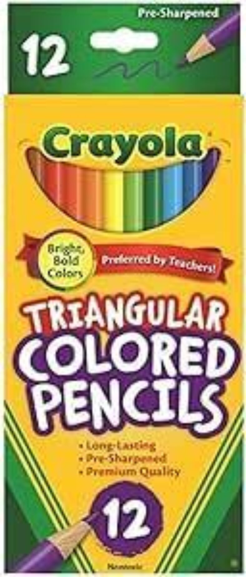 crayola-12-triangular-colored-pencils-$1.80-+-delivery-($0-with-prime/-$59-spend)-@-amazon-au