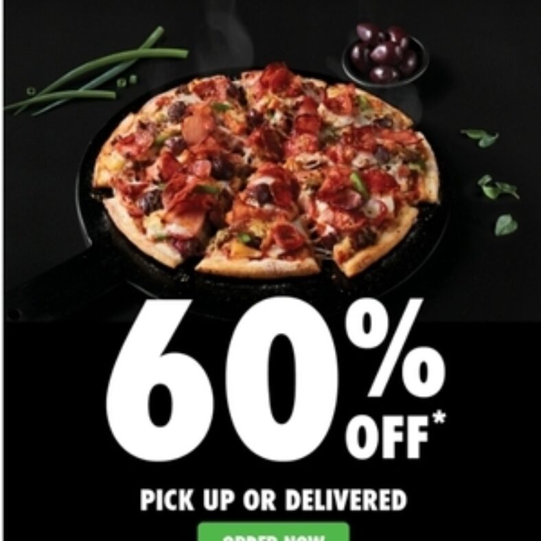 [vic]-60%-off-menu-priced-items-(minimum-delivery-order-$22.90)-@-domino’s,-berwick