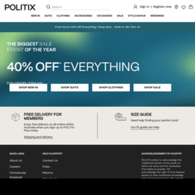 40%-of-everything-+-$9.95-delivery-($0-for-members/-c&c/-in-store)-@-politix