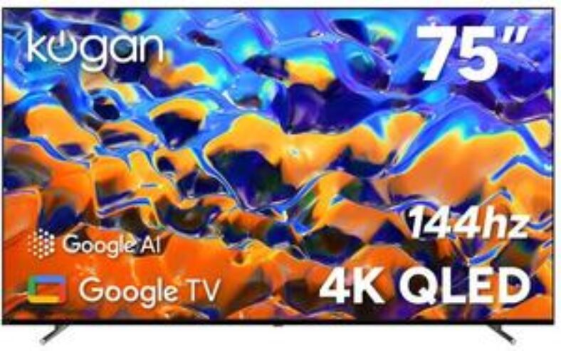 [kogan-first]-kogan-75″-qled-4k-144hz-smart-ai-google-tv-–-q98g-$1229-delivered-@-kogan