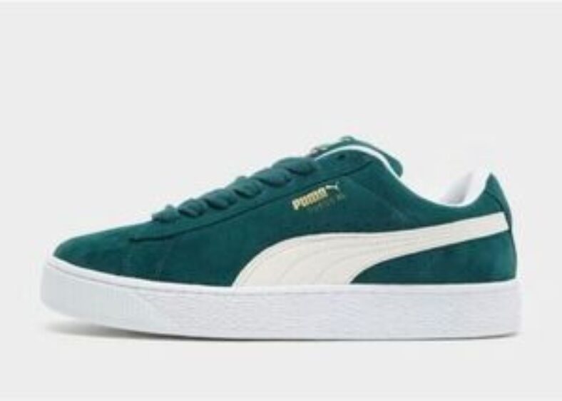 puma-suede-xl-logo-sneakers-womens-green-$69-us-size-45-9.5-(was-$150)-delivered-@-big-brands-aus-ebay
