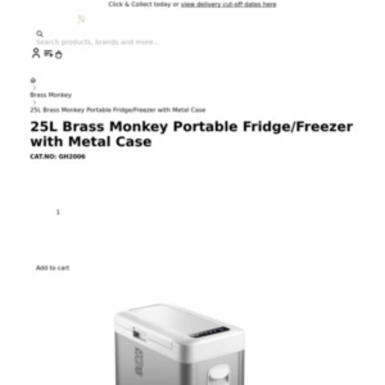 brass-monkey-25l-portable-fridge/freezer-$199-+-$25-delivery-($0-c&c/-in-store)-@-jaycar