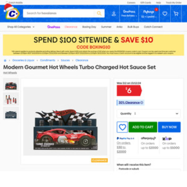 modern-gourmet-hot-wheels-turbo-charged-hot-sauce-set-$4.20-+-delivery-($0-with-one-pass)-@-catch