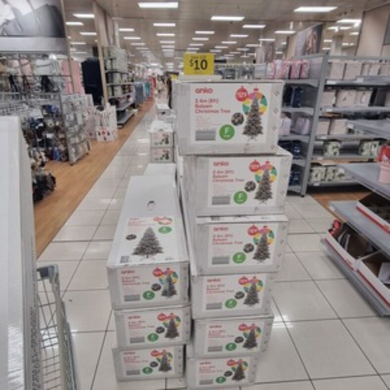 [vic]-anko-2.4m-balsam-christmas-tree-$10-(rrp-$129)-@-target,-knox-city