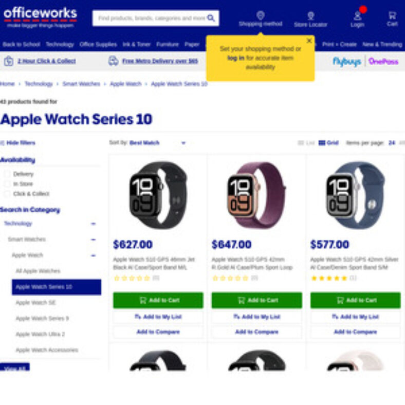 apple-watch-series-10-gps:-42mm-$577,-46mm-$627-+-delivery-($0-to-metro/-onepass/-c&c/-in-store)-@-officeworks