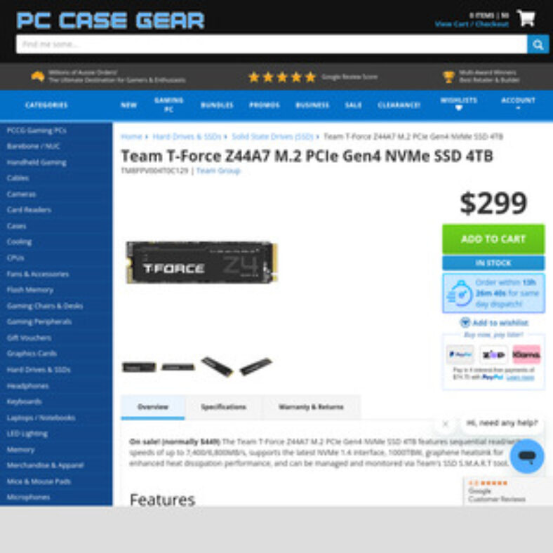 team-t-force-z44a7-m.2-pcie-gen4-nvme-ssd-4tb-$299-+-delivery-($0-mel-c&c)-@-pc-case-gear