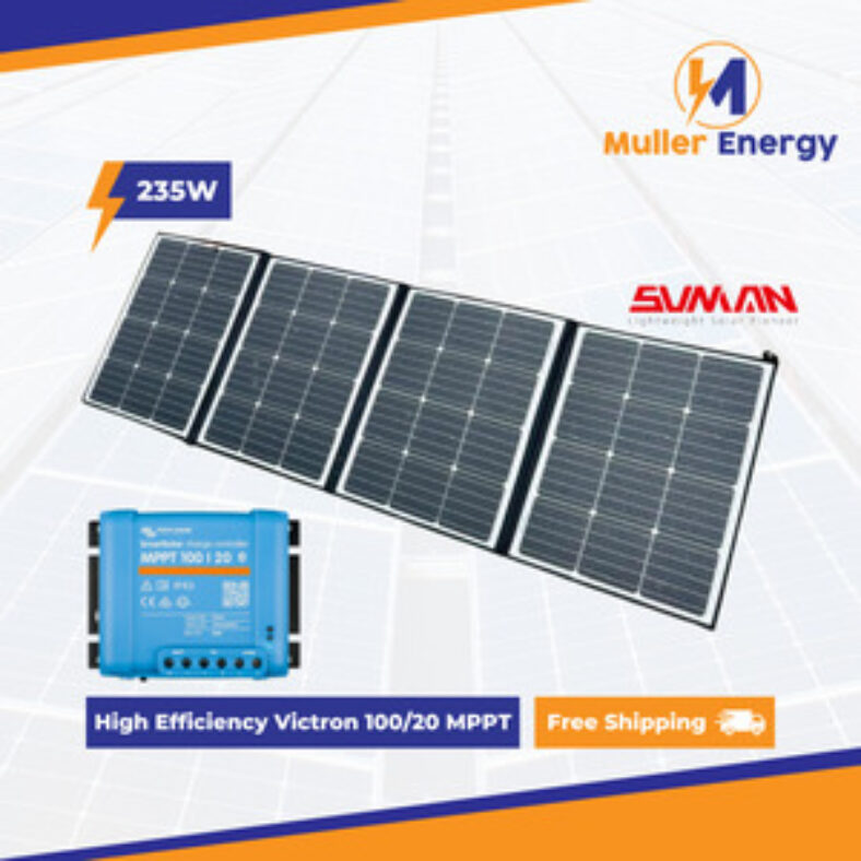 sunman-235w-solar-blanket-&-victron-100/20-mppt-with-bluetooth-$699-shipped-@-muller-energy