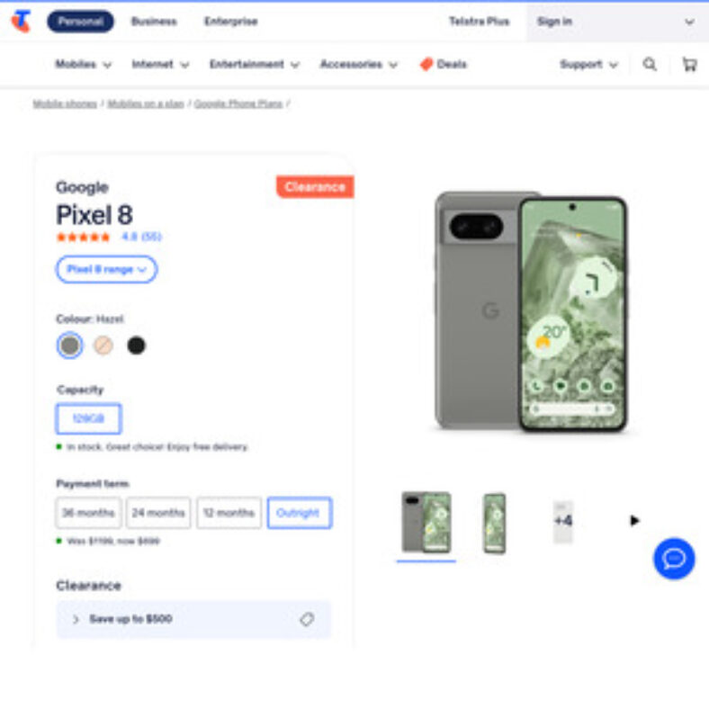 google-pixel-8-$699-outright-@telstra