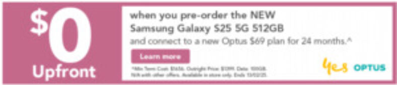 [pre-order]-samsung-galaxy-s25-512gb-$0-upfront-on-$69/m-24m-optus-plan-@-harvey-norman