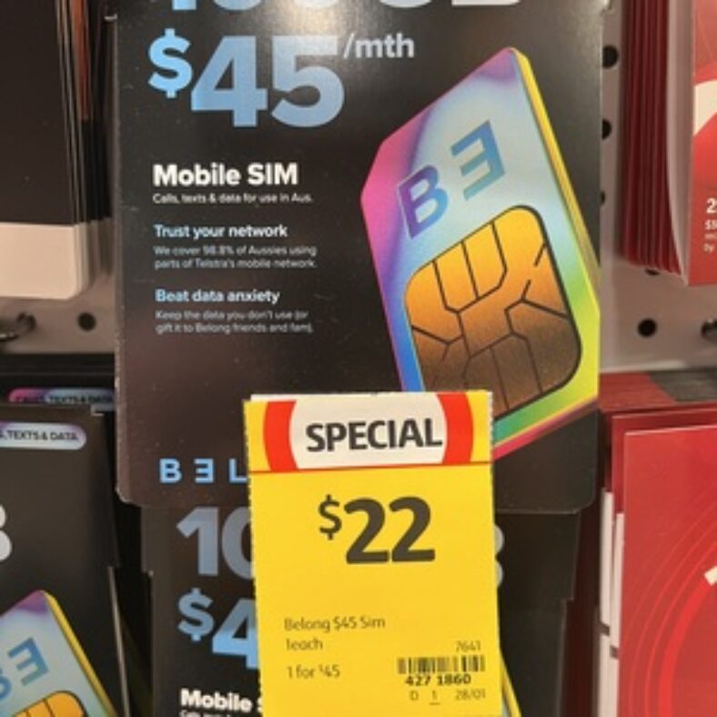 belong-mobile-$45-100gb-starter-pack-$22-in-store-@-coles-($20.90-via-price-beat-@-officeworks)