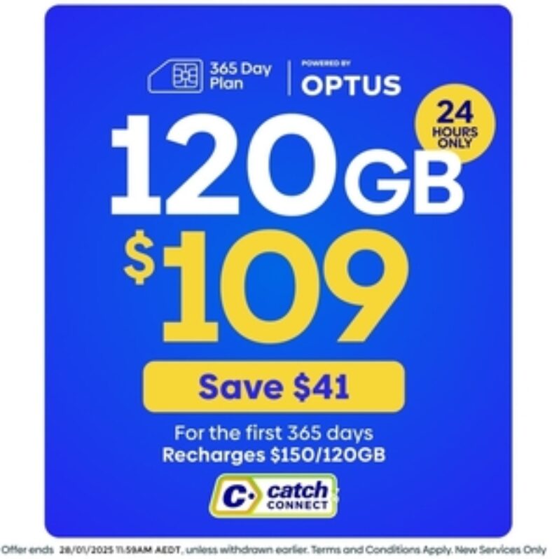 catch-connect-365-day-prepaid-mobile-plan-120gb-$99-delivered-(was-$150)-@-catch-(new-services)