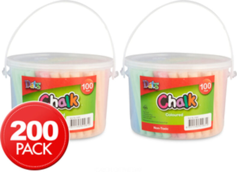 2-x-dats-coloured-chalk-100-pack-$2-+-delivery-($0-with-onepass)-@-catch