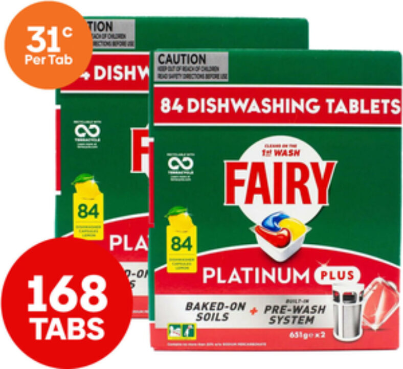 fairy-platinum-plus-dishwashing-capsules-2x84pk-$52.08-+-delivery-($0-with-onepass)-@-catch