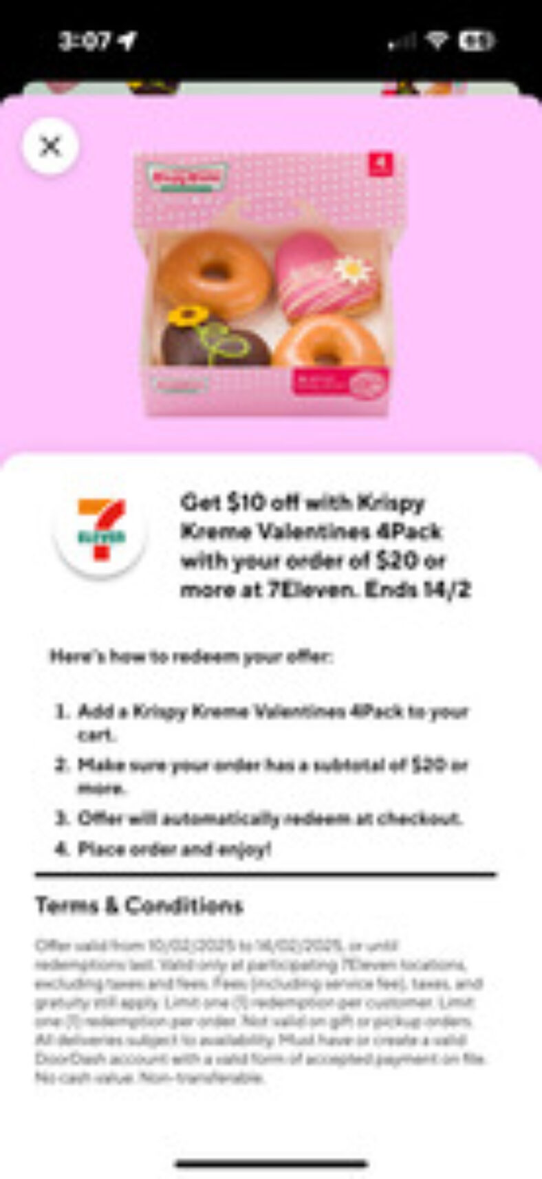 $10-off-krispy-kreme-valentines-4-pack-with-your-order-of-$20-or-more-@-7-eleven-via-doordash