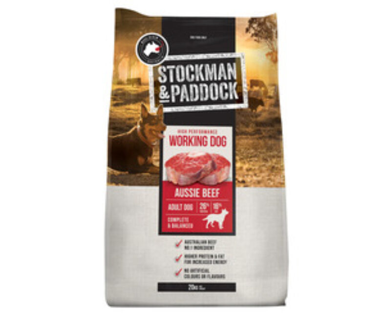 stockman-&-paddock-high-performance-working-dog-food-beef-20kg-$33-+-delivery-($0-onepass)-@-catch