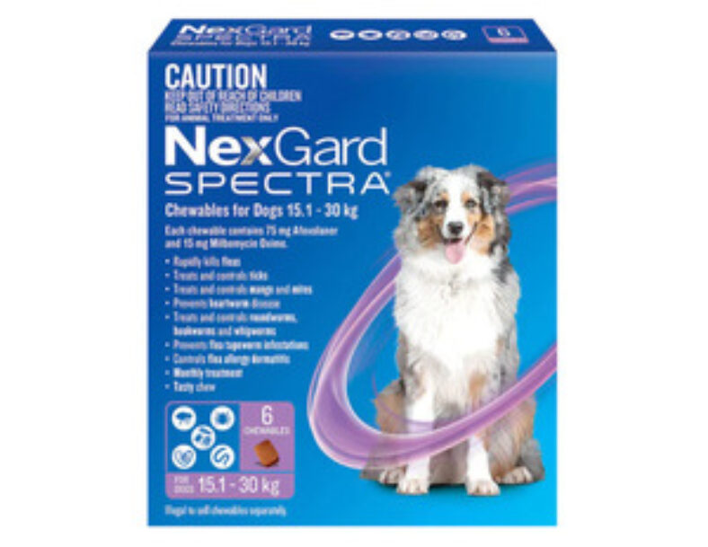 nexgard-spectra-flea,-tick-&-worm-chews-for-dogs-151-30kg-6pk-$68.40-+-delivery-($0-with-onepass)-@-catch