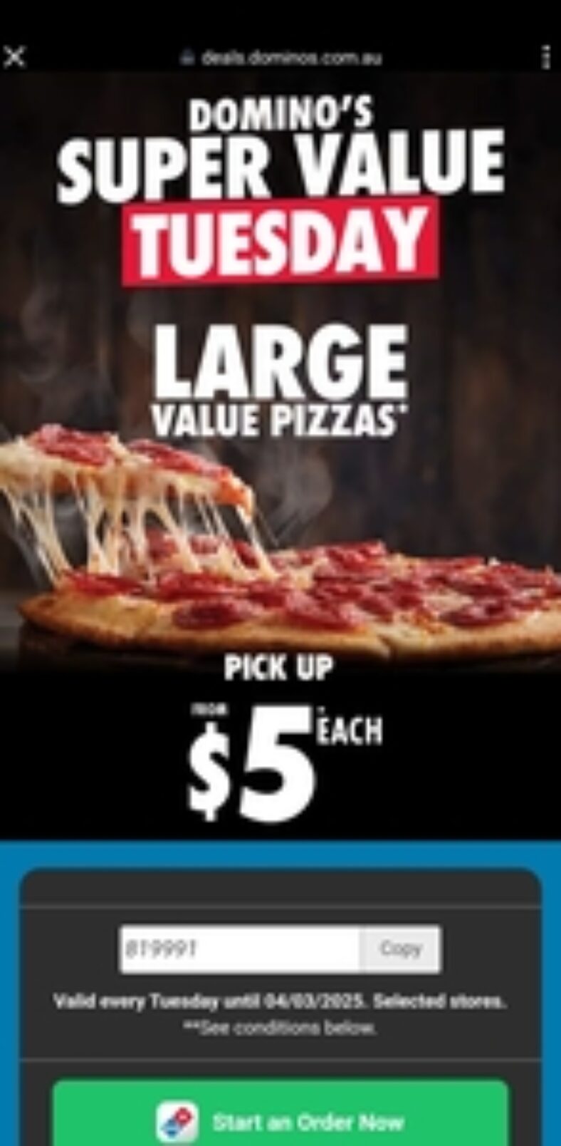 [qld]-domino’s-large-value-range-pizzas-from-$5-on-tuesdays-@-selected-se-qld-domino’s-pizza-stores